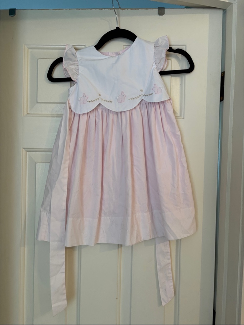 Classic Pink Embroidered Girls' Formal Dress